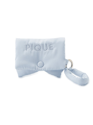 Gelato Pique Marshmallow Motif Mini Pouch in soft pastel, featuring a plush design for chic storage and convenience of everyday essentials.