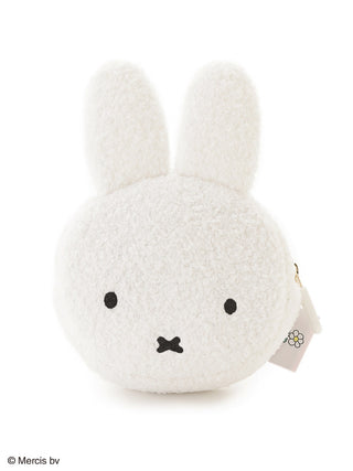 Fluffy Miffy character pouch in white, featuring a cute design by Dick Bruna and GELATO PIQUE, ideal for small items.