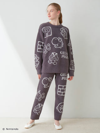 SUPER MARIO™️ WOMENS Baby Moco Character Patterned Jacquard Pullover