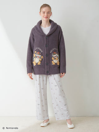Unisex Super Mario Baby Moco Jacquard Shawl Cardigan, featuring soft and fluffy fabric with playful design.
