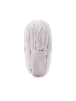 Side view of Gelato Pique's Marshmallow Motif Tissue Pouch in soft fabric, showcasing its cozy texture and sleek design.