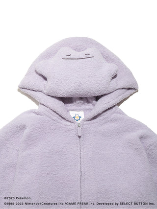 Men's Pokémon Sleep Ditto Hoodie in Baby Moco fabric, featuring a unique Ditto face on the hood. Cozy and stylish for comfort.