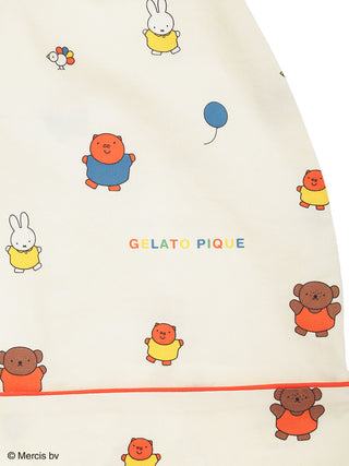 Patterned flannel nightcap featuring Miffy and friends from "Aunt Alice's Party" by Dick Bruna, by GELATO PIQUE.