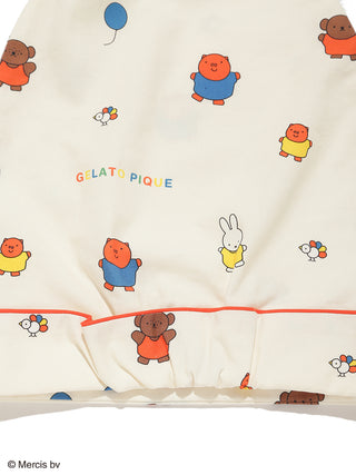 Dick Bruna patterned flannel night cap with Miffy and friends print, collaboration with GELATO PIQUE, inspired by "Aunt Alice's Party".