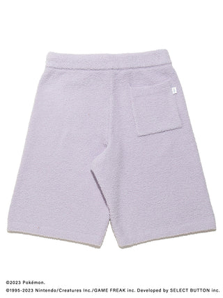 MENS Baby Moco Ditto Shorts from Pokémon Sleep set, featuring soft lavender fabric with a back pocket.