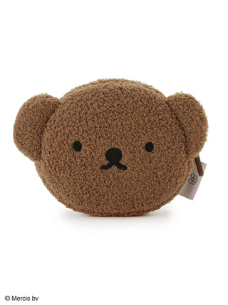 Brown Boris character pouch from Dick Bruna and GELATO PIQUE collaboration, featuring soft knit material, perfect for small items.
