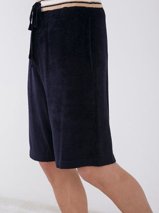 Smooth Light Loungewear Shorts with sporty waistline, breathable fabric, and stylish embroidery, showcasing comfort and style.