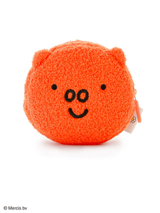 Orange fluffy pouch featuring Boris the bear from the Dick Bruna Miffy collection by Gelato Pique, compact for small items.