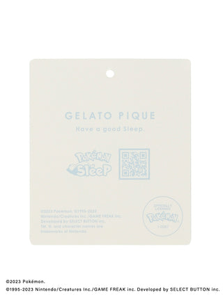 Tag of Pokémon Sleep Gelato Pique product with Eevee motif and copyright details from Nintendo, Creatures, and GAME FREAK.