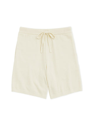 Airmoco Jacquard Men's Lounge Shorts in cream color with drawstring waistband. Ultra comfy, perfect for summer style.