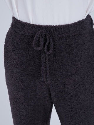 Luxurious Baby Moco Men's Long Lounge Pants in soft black fabric for ultimate comfort and style.
