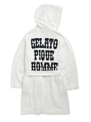 MENS Logo Jacquard Hoodie Gown- Men's Bathrobes at Gelato Pique USA