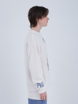  Babymoco Bear Jacquard Pullover by Gelato Pique USA. This room wear series is made of "Babymoko" material, inspired by HOMME's original bear motif. 