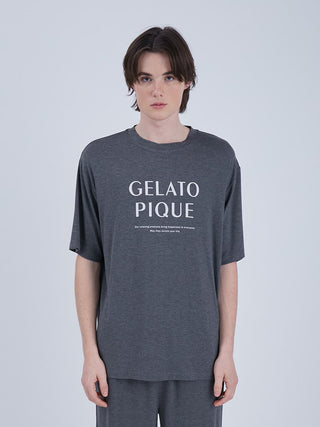 Rayon logo T-shirt by Gelato Pique USA. A t-shirt that is made with bare cotton sheeting that is moist and smooth to the touch. 