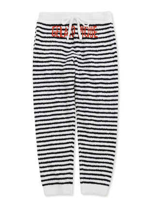 Striped Baby Moco Duck men's lounge pants with playful duck design and luxurious comfort on white background.