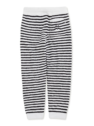 Striped Baby Moco Duck Men's Lounge Pants with playful duck tail detail in plush fabric, perfect for quirky elegance and comfort.