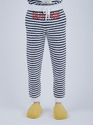Baby Moco Duck Stripe Men’s Lounge Pants with playful duck pattern and luxurious comfort, featuring plush fabric and quirky design.