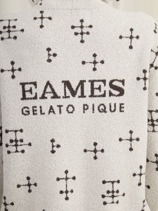 Back view of EAMES Smoothie Women's Hoodie with dot pattern and Gelato Pique branding.