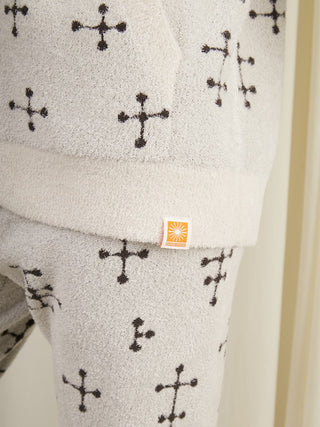 EAMES Smoothie Women's Zip Up Hoodie in vintage dot pattern, featuring plush jacquard fabric and mid-century design collaboration.
