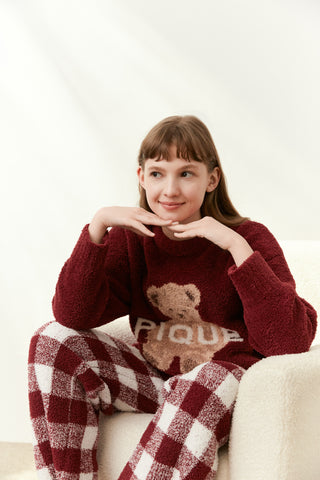 Powder Bear Pullover & Long Pants Loungewear Set