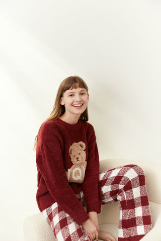 Powder Bear Pullover & Long Pants Loungewear Set