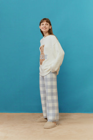 Powder Bear Pullover & Long Pants Loungewear Set