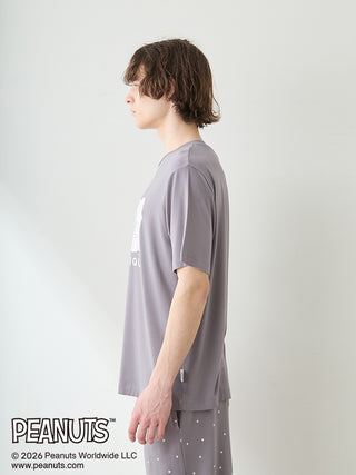 [PEANUTS] [HOMME] Cooling Rayon One point printed T-Shirt