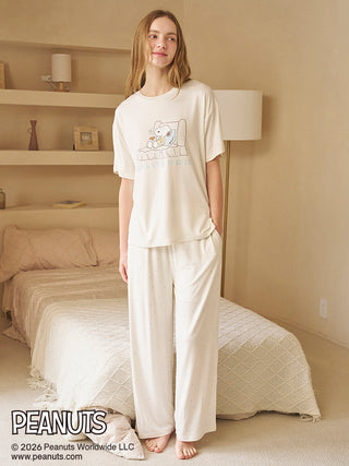 [PEANUTS] Cooling Rayon One point printed T-Shirt