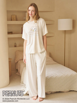 [PEANUTS] Cooling Rayon One point printed T-Shirt