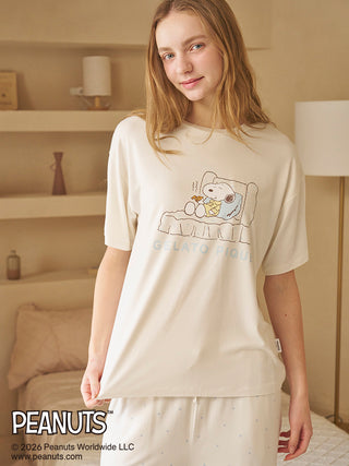 [PEANUTS] Cooling Rayon One point printed T-Shirt