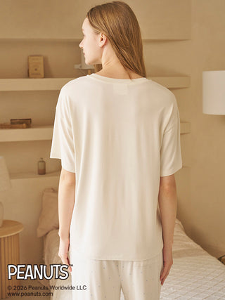 [PEANUTS] Cooling Rayon One point printed T-Shirt
