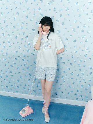 [LE SSERAFIM] Disty Floral Print Shorts - view 3