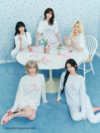 [LE SSERAFIM] Flower Jacquard Pullover & Shorts Set - view 10