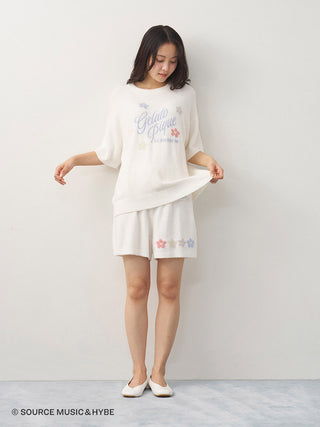 [LE SSERAFIM] Flower Jacquard Pullover & Shorts Set - view 11