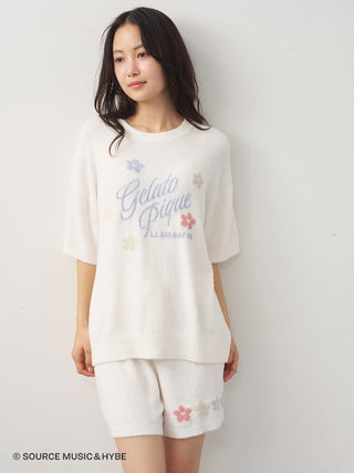 [LE SSERAFIM] Flower Jacquard Pullover & Shorts Set - view 13