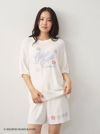 [LE SSERAFIM] Flower Jacquard Pullover & Shorts Set - view 14