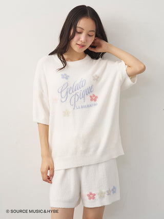 [LE SSERAFIM] Flower Jacquard Pullover & Shorts Set - view 15