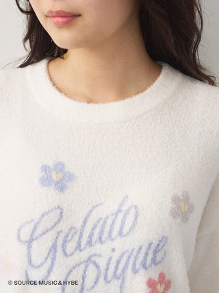 [LE SSERAFIM] Flower Jacquard Pullover & Shorts Set - view 18