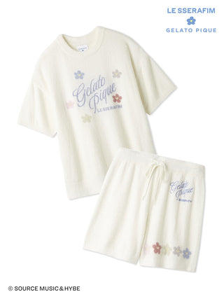 [LE SSERAFIM] Flower Jacquard Pullover & Shorts Set - view 27