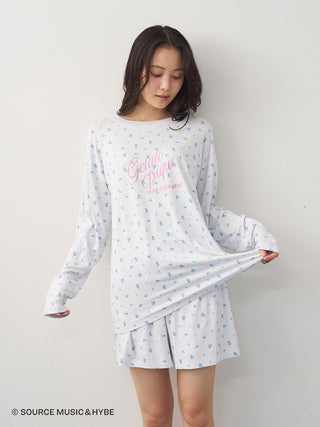 [LE SSERAFIM] Disty Floral Print Long-sleeved T-shirt - view 11