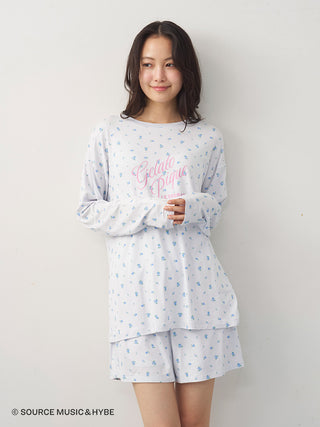 [LE SSERAFIM] Disty Floral Print Long-sleeved T-shirt - view 12