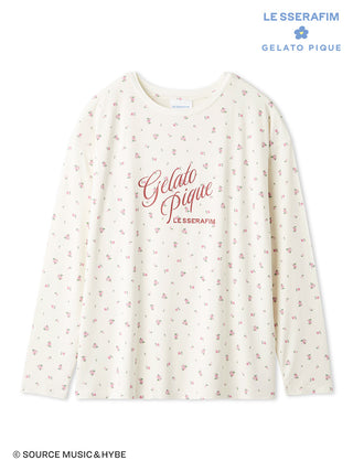 [LE SSERAFIM] Disty Floral Print Long-sleeved T-shirt - view 25