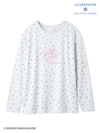 [LE SSERAFIM] Disty Floral Print Long-sleeved T-shirt - view 26