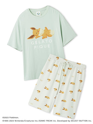 [Pokémon Sleep][MENS] Cool Touch Printed T-Shirt & Shorts Set