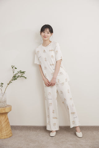 Shiba Inu Pajama T-Shirt - Gelato Pique