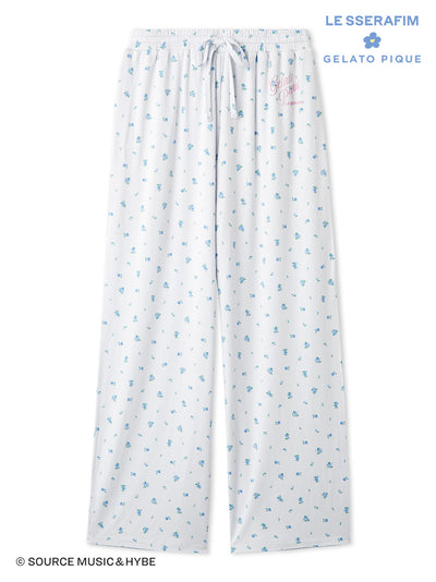 [LE SSERAFIM] Disty Floral Print Pants gelato pique
