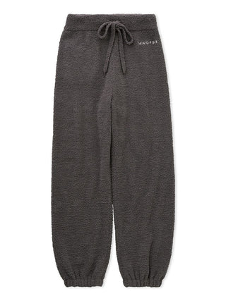 Baby Moco Cat Long Lounge Pants in gray, made from plush fabric, featuring a drawstring waist and relaxed fit for ultimate comfort.