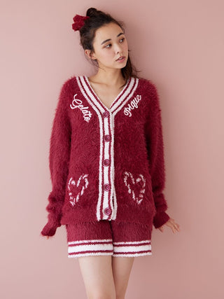 Feather Cardigan & Shorts Set