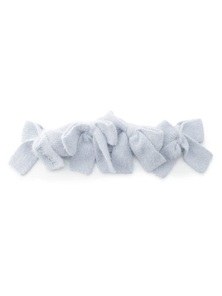 Plush Bow Hair Ribbon in Blue, Women's Loungewear Hair Accessories, Hair Clips, Headbands, Hair Ties at Gelato Pique USA