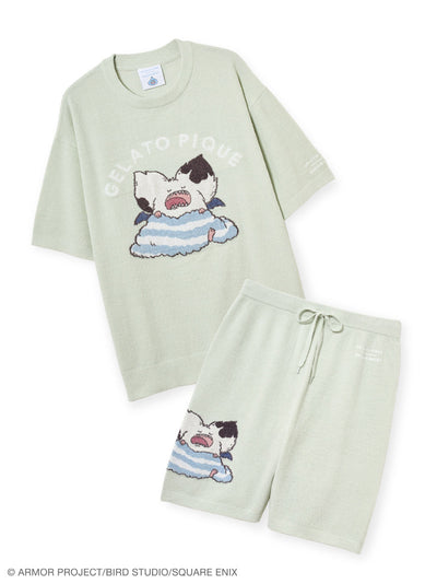 [DRAGON QUEST] [Men’s] Jacquard Short-Sleeve Pullover & Shorts Set gelato pique